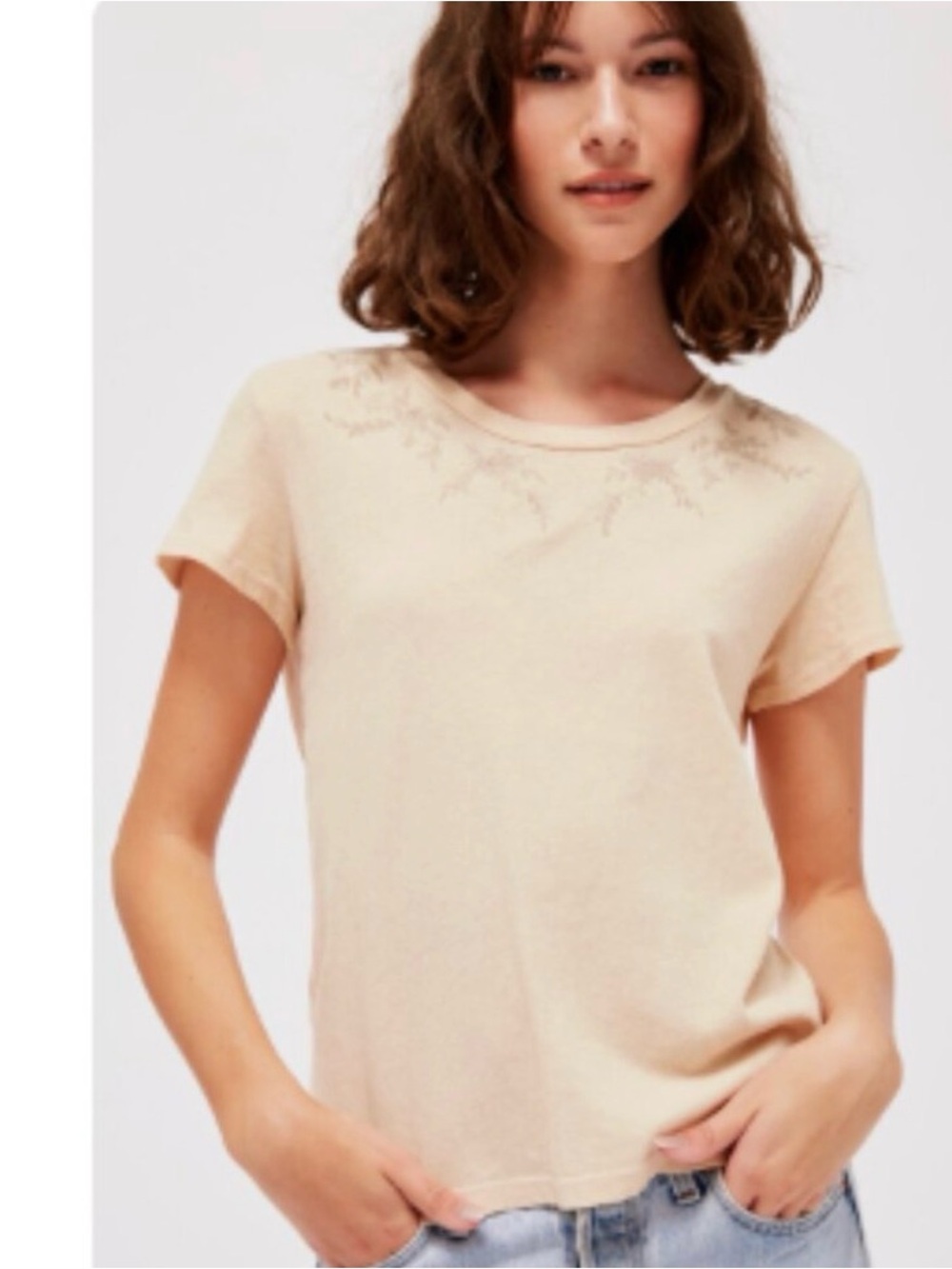 Lacausa Short Sleeve Embroidered Oversized Tee EUC $48